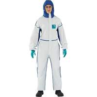 AlphaTec 1800 Comfort 3-Piece Coveralls, Large, Blue/White, Microporous/SMS Planification Entrepots Molloy