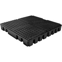 Black Diamond Low Profile Spill Pallet, 51 US gal. Spill Capacity, 49" x 48" x 6.5" Planification Entrepots Molloy