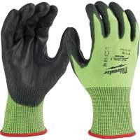 Gants &agrave; haute visibilit&eacute; enduits par trempage, Taille Petit, Calibre 15, Rev&ecirc;tement Polyur&eacute;thane, Enveloppe en Poly&eacute;thyl&egrave;ne, ASTM ANSI niveau A5 Planification Entrepots Molloy