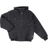 Hooded Duck Bomber Jacket, Men's, Small, Black Planification Entrepots Molloy