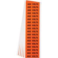 Étiquette de tension pour conduit « 460 Volts », 1/2" x 2-1/4", Étoffe/Vinyle, Anglais SGY001 | Planification Entrepots Molloy
