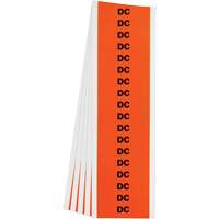 Étiquette de tension pour conduit « DC », 1/2" x 2-1/4", Étoffe/Vinyle, Anglais SGY003 | Planification Entrepots Molloy