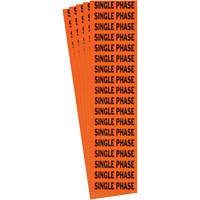 Étiquette de tension pour conduit « Single Phase », 1/2" x 2-1/4", Étoffe/Vinyle, Anglais SGY006 | Planification Entrepots Molloy