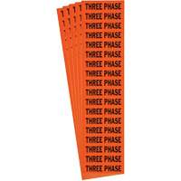 Étiquette de tension pour conduit « Three Phase », 1/2" x 2-1/4", Étoffe/Vinyle, Anglais SGY007 | Planification Entrepots Molloy
