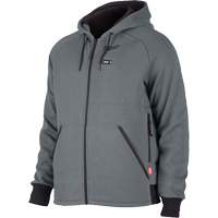 Chandail &agrave; capuchon chauffant M12 complet, Hommes, 2T-Grand, Gris, Polyester Planification Entrepots Molloy
