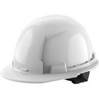 Casque de s&eacute;curit&eacute; &agrave; bord avant avec coiffe &agrave; 4 points, ANSI type I/CSA type 1, Suspension Rochet Planification Entrepots Molloy