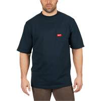 Heavy-Duty Pocket T-Shirt, Men's, Small, Blue Planification Entrepots Molloy