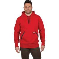 Heavy-Duty Pullover Hoodie, Men's, Small, Red Planification Entrepots Molloy