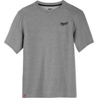 Hybrid Work Tee Shirt, Men's, Small, Grey Planification Entrepots Molloy