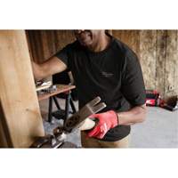 Hybrid Work Tee Shirt, Men's, Small, Black Planification Entrepots Molloy