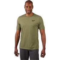Hybrid Work Tee Shirt, Men's, Small, Green Planification Entrepots Molloy