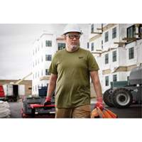 Hybrid Work Tee Shirt, Men's, Small, Green Planification Entrepots Molloy