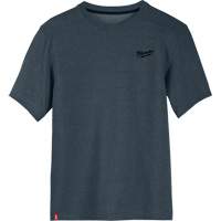 Hybrid Work Tee Shirt, Men's, Small, Blue Planification Entrepots Molloy