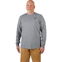 Hybrid Work Tee Shirt, Men's, Small, Grey Planification Entrepots Molloy