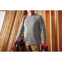 Hybrid Work Tee Shirt, Men's, Small, Grey Planification Entrepots Molloy