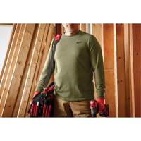 Hybrid Work Tee Shirt, Men's, Small, Green Planification Entrepots Molloy
