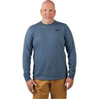 Hybrid Work Tee Shirt, Men's, Small, Blue Planification Entrepots Molloy