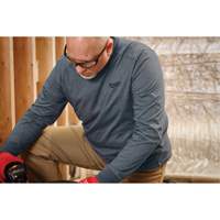 Hybrid Work Tee Shirt, Men's, Small, Blue Planification Entrepots Molloy