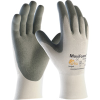 ATG MaxiFoam&reg; Premium Seamless Knit Gloves, Large, Nitrile Coating, 15 Gauge, Nylon Shell Planification Entrepots Molloy
