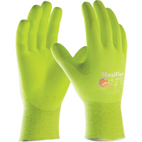 ATG MaxiFlex&reg; Ultimate High Visibility Seamless Gloves, Large, Nitrile Coating, 15 Gauge, Nylon/Elastane Shell Planification Entrepots Molloy