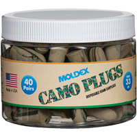 Bouchons d'oreilles camo, Vrac - Contenant Planification Entrepots Molloy