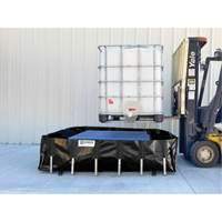 Ultra-IBC Berm&reg; Spill Berm, 400 US gal. Capacity, 6' W x 6' L x 18" H, L-Bracket Planification Entrepots Molloy