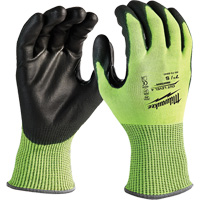 High-Visibility Cut-Resistant Gloves, Size Small, 13 Gauge, Nitrile/Polyurethane Coated, Polyethylene Shell, ANSI/ISEA 105 Level 4 Planification Entrepots Molloy
