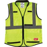 Performance Safety Vest, High Visibility Lime-Yellow, 4X-Large/5X-Large Planification Entrepots Molloy