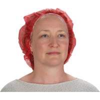 Bonnets bouffants, Polypropyl&egrave;ne, 21", Rouge Planification Entrepots Molloy