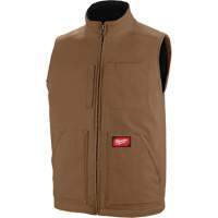 Heavy-Duty Sherpa-Lined Vest, Men's, Small, Brown Planification Entrepots Molloy