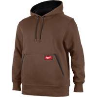 Midweight Pullover Hoodie, Men's, Small, Brown Planification Entrepots Molloy