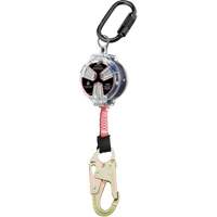 Cordage de s&eacute;curit&eacute; autor&eacute;tractable avec petit mousqueton Dynamic, 6', Polyester, Pivotant Planification Entrepots Molloy