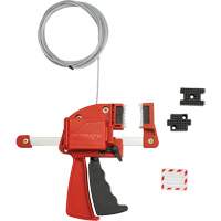 Red Clamping Cable Lockout, 8' Length SHB864 | Planification Entrepots Molloy