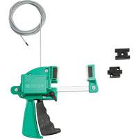 Green Clamping Cable Lockout, 8' Length SHB865 | Planification Entrepots Molloy