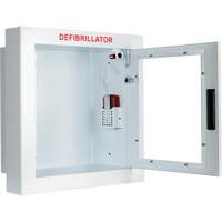 Semi-Recessed Large Cabinet with Alarm, Zoll AED Plus&reg;/Zoll AED 3/Cardio-Science/Physio-Control For, Non-Medical Planification Entrepots Molloy