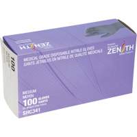 Gants jetables de calibre m&eacute;dical, Moyen, Nitrile, 6 mils, Sans poudre, Noir, Classe 2 Planification Entrepots Molloy