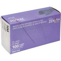 Medical Grade Disposable Gloves, 2X-Large, Nitrile, 6-mil, Powder-Free, Black, Class 2 Planification Entrepots Molloy