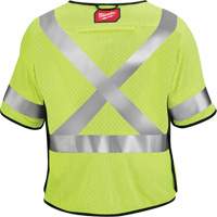 Breakaway Mesh Safety Vest, Black/High Visibility Lime-Yellow, Medium/Small Planification Entrepots Molloy