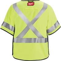 Breakaway Mesh Safety Vest, Black/High Visibility Lime-Yellow, Medium/Small Planification Entrepots Molloy