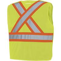 598P Veste de s&eacute;curit&eacute; &agrave; maille d&eacute;tachable, Jaune lime haute visibilit&eacute;, Moyen/Petit, Polyester Planification Entrepots Molloy