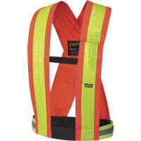 Bretelles de sécurité, Orange haute visibilité, Couleur réfléchissante Jaune, Taille unique SHC858 | Planification Entrepots Molloy