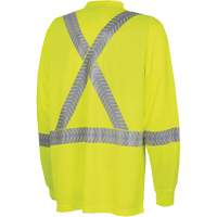6905A Chandail de s&eacute;curit&eacute; &agrave; manches longues ultra respirant et ultra frais, T-petit, Jaune lime haute visibilit&eacute; Planification Entrepots Molloy