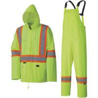 5599 Combinaison de pluie imperm&eacute;able et l&eacute;g&egrave;re, Polyester/PVC, T-petit, Jaune lime haute visibilit&eacute; Planification Entrepots Molloy