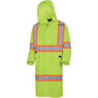 5631 Manteau long imperm&eacute;able The Rock 300D, Polyester, Petit, Jaune lime haute visibilit&eacute; Planification Entrepots Molloy