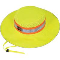 Chapeau de garde forestier avec sangle, Jaune lime haute visibilité, Polyester SHD771 | Planification Entrepots Molloy