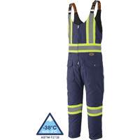 5536 Quilted Duck Overalls, Cotton, Small, Navy Blue Planification Entrepots Molloy