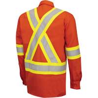 7743 FR-Tech&reg; Flame-Resistant Safety Shirt, Small, High Visibility Orange Planification Entrepots Molloy