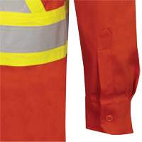 7743 FR-Tech&reg; Flame-Resistant Safety Shirt, Small, High Visibility Orange Planification Entrepots Molloy