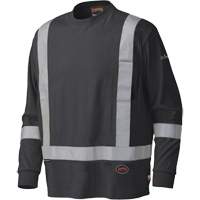 340SFA Flame-Resistant Long-Sleeved Safety Shirt, Small, Black Planification Entrepots Molloy