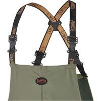 D7020 Dry King&reg; Stretch Bib Pants, X-Small, Polyurethane, Green Planification Entrepots Molloy